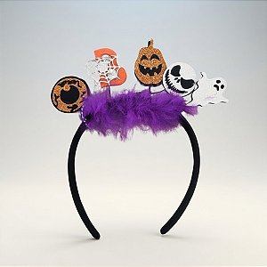 Tiara Halloween - Mix 5 Personagens - 1 unidade - Partiu Festa - Rizzo