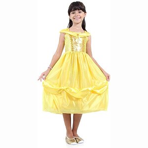 Fantasia Princesa Dourada Infantil - 1 unidade - Sula - Rizzo