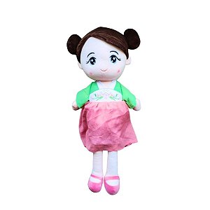 Boneca De Pelúcia Com Kimono - Verde - 56cm - 1 unidade - Rizzo