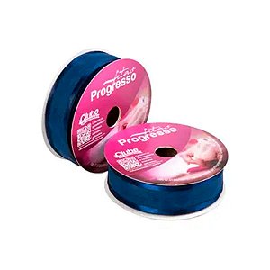 Fita de Voal Azul Anil - Cor 215 - 10m x 22mm - 1 unidade - Progresso - Rizzo