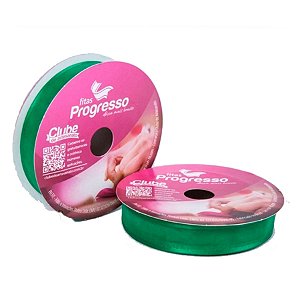 Fita de Voal Verde Folha - Cor 217 - 10m x 15mm - 1 unidade - Progresso - Rizzo