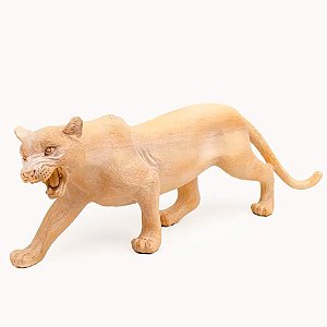 Escultura Pantera de Poliresina - 44x15x10cm - 1 unidade - Rizzo