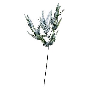 Galho Decorativo - Folhas Nevadas - 34cm - 1 unidade - Rizzo