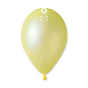 Balão de Festa Látex Neon - Yellow (Amarelo) #025 - Gemar - Rizzo