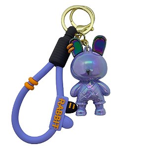 Chaveiro Coelho Metalizado - Roxo  - 6cm - 1 unidade - Rizzo