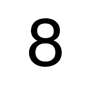 Transfer - Número 8 - Preto - 1 unidade - Rizzo