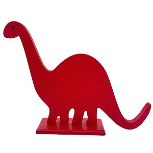 Enfeite MDF - Dinossauro - Vermelho - 15,5cm - 1 unidade - Rizzo