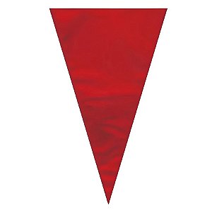Cone Metalizado Vermelho 18x30cm - 50 unidades - Cromus - Rizzo