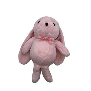 Coelho de Pelúcia com Gravata Borboleta - Rosa - 29cm - 1 unidade - Rizzo