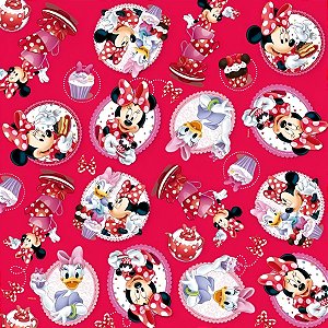 Saco para Presente Decorado - Minnie e Margarida - Cromus - Rizzo