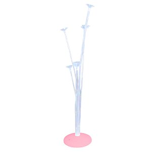 Suporte para Balões com Base Rosa Claro e Leds Colorido - 70cm - 1 unidade - Rizzo