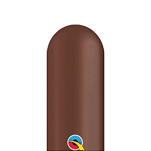 Balão de Festa Canudo 350" - Chocolate Brown (Chocolate Marrom) - Qualatex - Rizzo
