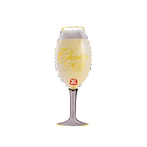 Balão de Festa Metalizado 3D 41" 103cm - Taça  - 1 unidade - Balões São Roque - Rizzo