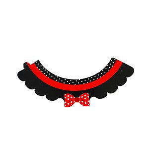 Wrapper para Cupcake - Laço Vermelho - 14cm  - 12 unidades - NC Toys - Rizzo