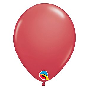 Balão de Festa Látex Liso Sólido - Cranberry - Qualatex - Rizzo