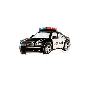 Balão de Festa Metalizado 30" 78cm - Carro Polícia - 1 unidade - Rizzo