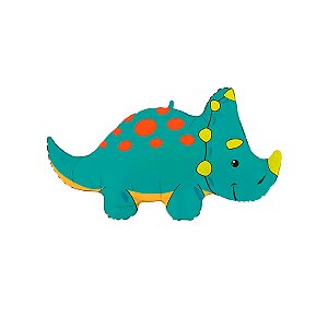 Balão de Festa Metalizado 36" 91cm - Triceratops - 1 unidade - Rizzo