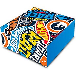 Caixa 4 Doces Quadrada - Hot Wheels - 1 unidade - Festcolor - Rizzo