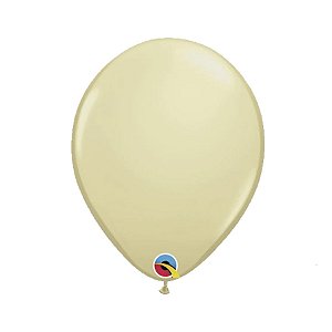 Balão de Festa Látex Liso - Marfim - 11" 28cm - 100 unidades - Qualatex Outlet - Rizzo