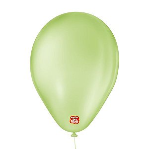Balão de Festa 6,5" Basic - Verde Claro - 50 Unidades - Balões São Roque