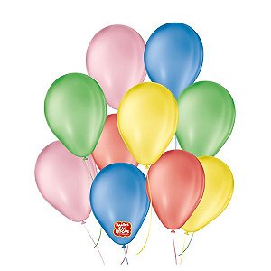 Balão de Festa 6,5" Basic - Sortido - 50 Unidades - Balões São Roque