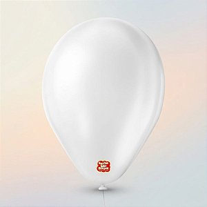 Balão de Festa 6,5" Basic - Branco - 50 Unidades - Balões São Roque
