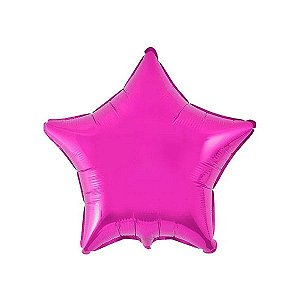 Balão de Festa Metalizado 20" 50cm - Estrela Pink - 01 Unidade - Flexmetal - Rizzo Balões