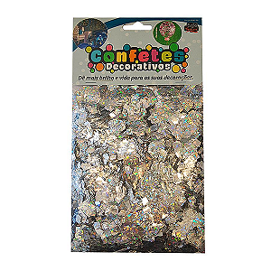 Confete Mini Picadinho Metalizado 25g - Holografico Dupla Face - Rizzo Balões