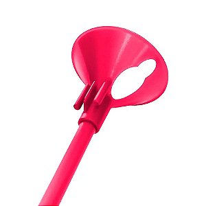 Suporte para Balão 33cm - Rosa Fluorescente - 10 Unidades