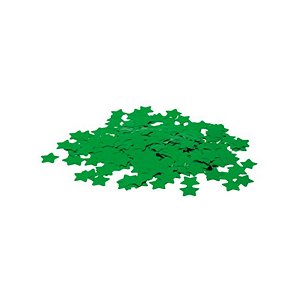 Confete Metálico Estrela para Balão Pacote com 100g 2cm - Verde - 01 Unidade - Cromus Balloons - Rizzo Balões