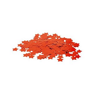 Confete Metálico Estrela para Balão Pacote com 100g 2cm - Vermelho - 01 Unidade - Cromus Balloons - Rizzo Balões