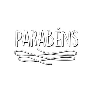 Transfer Para Balão Lettering Branco - Parabéns - 01 Unidade - Rizzo