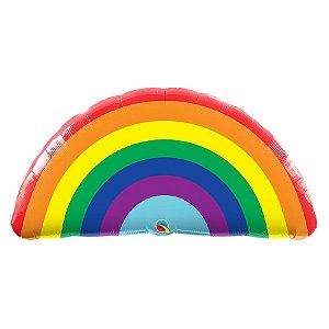 Balão de Festa Microfoil 36" 90cm - Arco-íris Brilhantes - 01 Unidade - Qualatex - Rizzo Balões