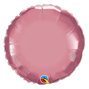 Balão de Festa Microfoil 18" 45cm - Redondo Chrome Malva - 01 Unidade - Qualatex - Rizzo Balões