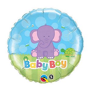 Balão de Festa Microfoil 18" 45cm - Redondo Elefante - 01 Unidade - Qualatex - Rizzo Balões