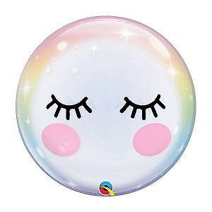 Balão de Festa Bubble 22" 56cm - Cílios - 01 Unidade - Qualatex - Rizzo Balões
