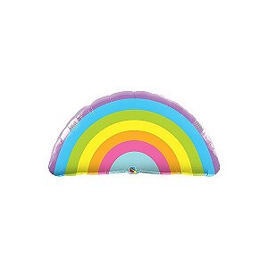 Balão de Festa Microfoil 36" 90cm - Arco-íris Radiante - 01 Unidade - Qualatex - Rizzo Balões