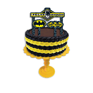 Topper para Bolo Festa Batman Geek - 04 unidades - Festcolor - Rizzo Festas