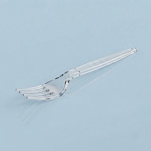 Garfo Para Sobremesa - Cristal - 12,5cm - 50 unidades - Plastilânia - Rizzo