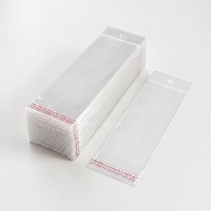 Saco Adesivado com Furo - 8,5x22cm - 100 unidades - Rizzo