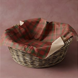 Folha de Papel para Presente de Natal Kraft Xadrez - 70x69cm - 10 unidades - Rizzo