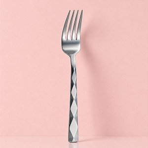Garfo Refeição Descartável Design Premium - Prata - 18,5cm - 10 unidades - Rizzo
