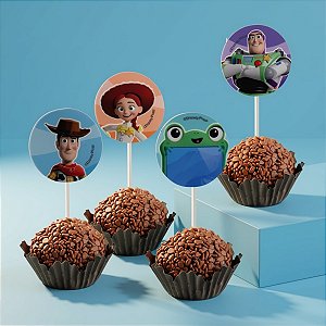 Pick Decorativo para Doces - Toy Story 5 - 10x4,2cm - 12 unidades - Disney Original - Rizzo