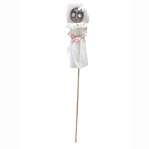 Enfeite Decorativo Halloween - Boneca de Noiva no Espeto - 1 unidade - Rizzo