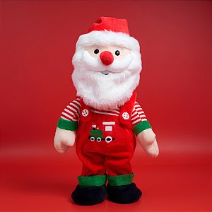 Papai Noel com Som e Movimento - Vermelho - 14x32x8cm - 1 unidade - Rizzo