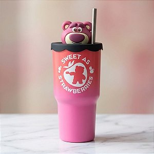 Copo Térmico Topper - Lotso - Toy Story - 600ml - Disney Original - 1 unidade - Zonacriativa - Rizzo