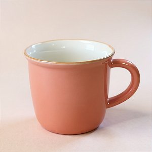 Caneca de Porcelana - Rosa Escuro - 140ml - 1 unidade - Rizzo