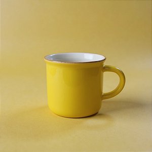 Caneca de Porcelana - Amarelo - 70ml - 1 unidade - Rizzo
