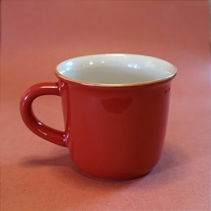 Caneca de Porcelana - Vermelho - 140ml - 1 unidade - Rizzo