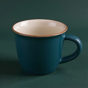 Caneca de Porcelana - Verde Escuro - 140ml - 1 unidade - Rizzo